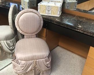Boudoir chair, vanity etc