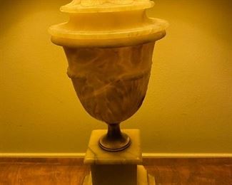 Lot#652 $125 alabaster lamp upstairs