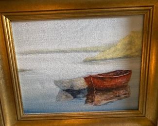 Lot#645 $45 Boat watercolor