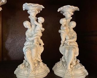 Lot#734 $125 Pair of mother and child porcelain pieces