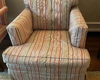 Lot $129 $150 Striped armchair