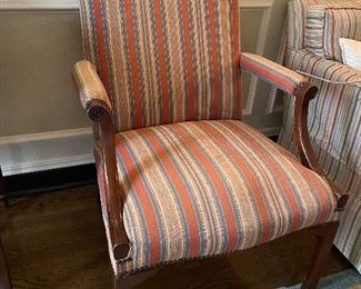 Lot # 130 $85 striped armchair