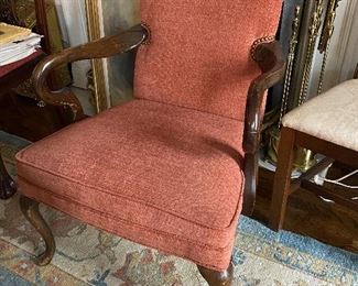 Lot #126 $125  Second orange armchair