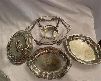 4 pieces of Old Sheffield warmer