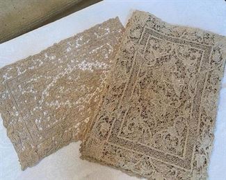 Lot#506 $90 -12placemats (17"x11") Lace taupe