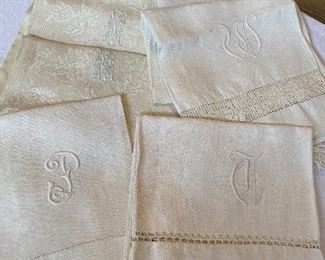 Lot#541 $45 7 monogrammed towels -mixed monograms