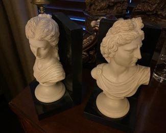 Lot#745 $75 Pair of busts bookendsa