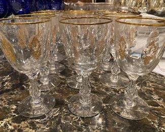 Lot#451 $300- 12 Tiffin Palais Versailles water goblets, 6-1/4"H