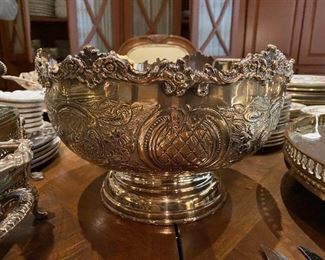 Lot#94 $125 Punch bowl silver plated