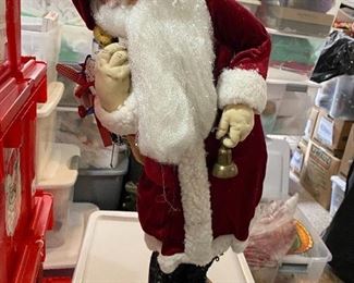 Lot#830 $25 Stuffed Santa with bell