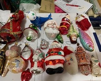 Lot#839 $25- Assorted glass Christmas ornaments