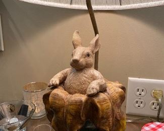 Lot#910 $45- Bunny lamp
