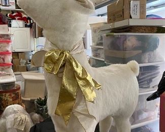 Lot#843 $38- stuffed white reindeer