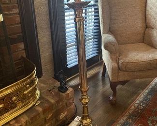 Lot#702 $225 Copper and brass floor lamp