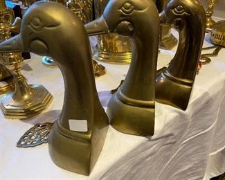 Lot#682 $55 Lot of 3 brass duckhead bookends