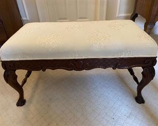 Lot#166 $295 Bedroom upholstered bench. 37"L x 20"W x 19"H