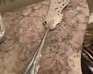 Lot #910-$45- Fish slice silver plated
