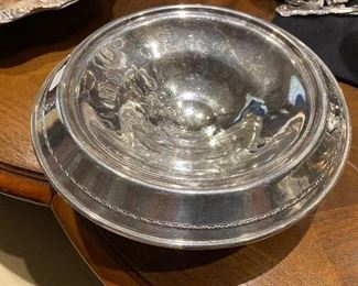 Lot#933 $45 Sterling bowl with dents, pedestal base