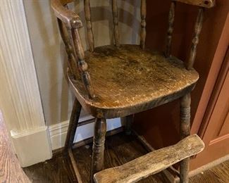 Lot#936 $75 antique high chair