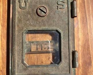 Antique Brass Post Office Box Door
Approx 5” x 4”
