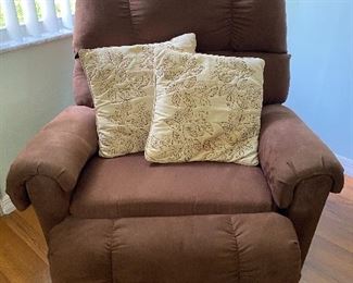 Brown Altra suede chair 