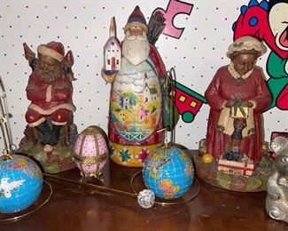 Jim Clark Santa and Mrs Claus Statues, Faberge egg