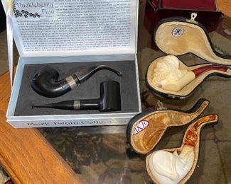 Huckleberry Finn Pipe Set, Meerschaum Pipes