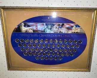 Framed Coin Quarter Dollar Collections