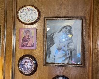 Religious framed Art, Angel Plates