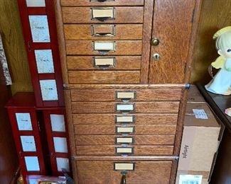 Globe Oak Office Cabinet