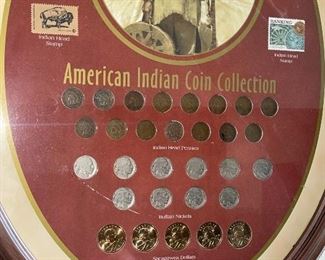 Framed American Indian Coin Collections