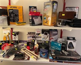 Lots of Guitar and Instrument items - Tuners, Foot Pedals, Strings, Holders