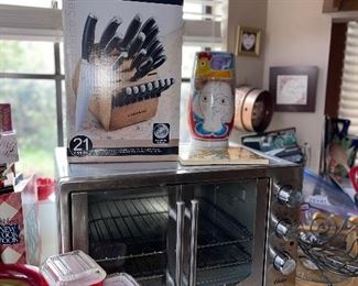 Calphalon Knife Set, Vintage Refrigerator Dishes