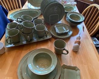 Complete set of 8 plus extras inc completer
Pottery Barn
Made in Portugal
Green “Cambria “
