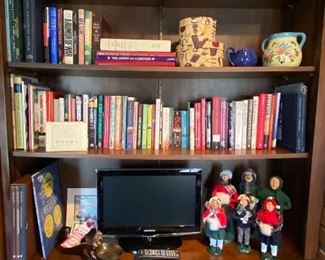 Books and decor items