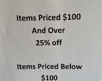 We can even wheel and deal lower on most items!!