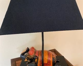 $58~ 16" CERAMIC ELEPHANT TABLE TOP LAMP 