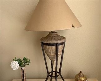 $85~ POTTERY LAMP  (TWO AVAILABLE)
