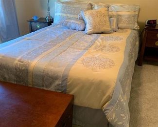 $175~QUEEN MATTRESS WITH BOXSPRINGS AND FRAME 
