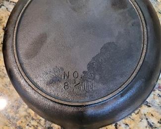 $38~ 8 1/2 AMERICAN CAST IRON WITH BURN RING 