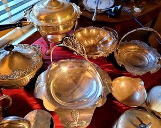 Terrific selection of vintage silverplate