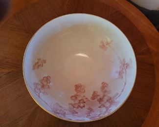 Large painted China punch bowl