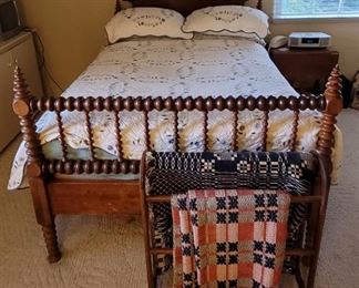Several Colonial coverlets