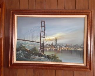 Original painting of San Francisco Bridge