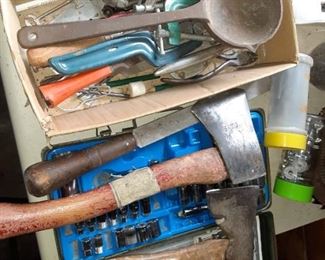 Vintage tools Stanley axe Plumb Hatchet
