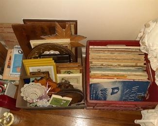 Box of sheet music and miscellaneous books