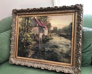 Signed Frederic Ede Oil on Canvas late 1800s