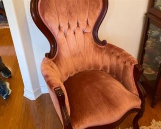 11- $175 Victorian style pink chair						