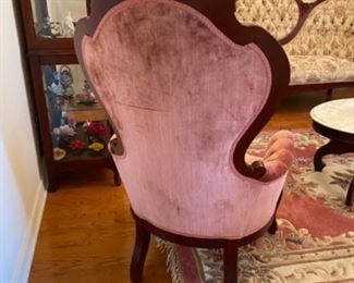 11- $175 Victorian style pink chair		
