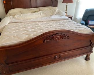 27- $1,395 - Victorian style king bed & mattress		